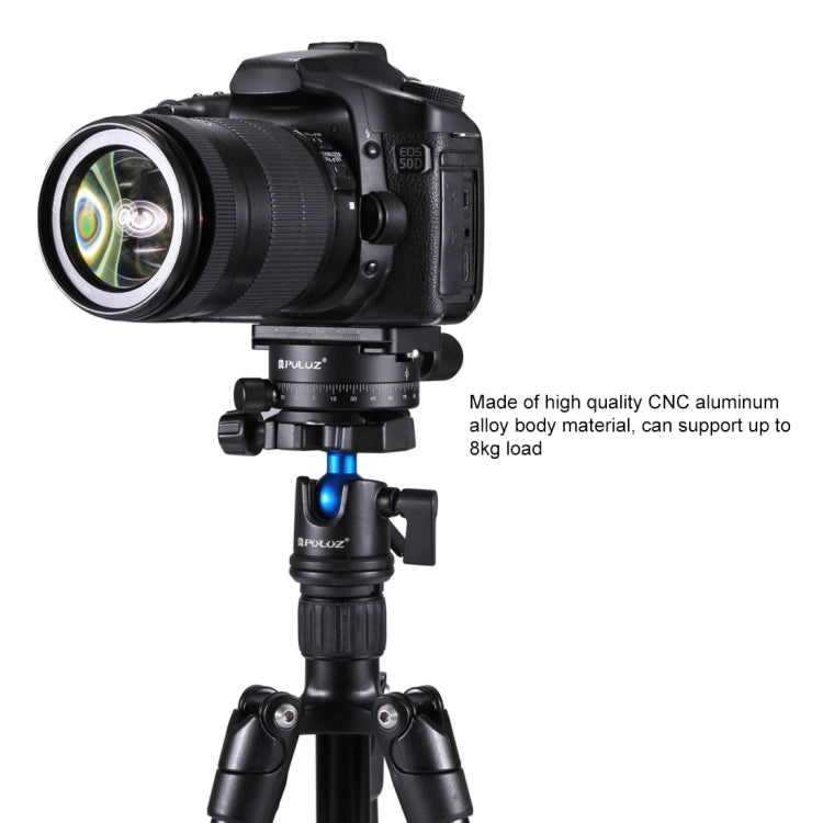 PULUZ Aluminum Alloy 360 Degree Rotation Panorama Ball Head with Quick Release Plate for Camera Tripod Head - Tripod Heads by PULUZ | Online Shopping UK | buy2fix