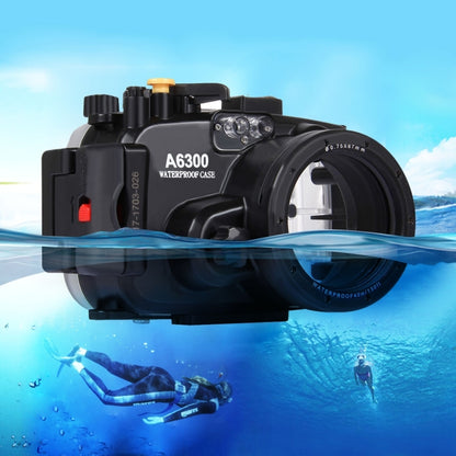 PULUZ 40m Underwater Depth Diving Case Waterproof Camera Housing for Sony A6300 (E PZ 16-50mm F3.5-5.6 OSS)(Black) - Diving Cases by PULUZ | Online Shopping UK | buy2fix