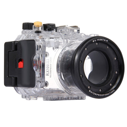 PULUZ 40m Underwater Depth Diving Case Waterproof Camera Housing for Sony RX100 III(Transparent) - Camera Accessories by PULUZ | Online Shopping UK | buy2fix