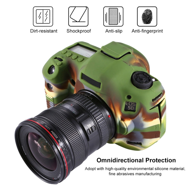 PULUZ Soft Silicone Protective Case for Canon EOS 5D Mark III / 5D3(Camouflage) - Protective Case by PULUZ | Online Shopping UK | buy2fix