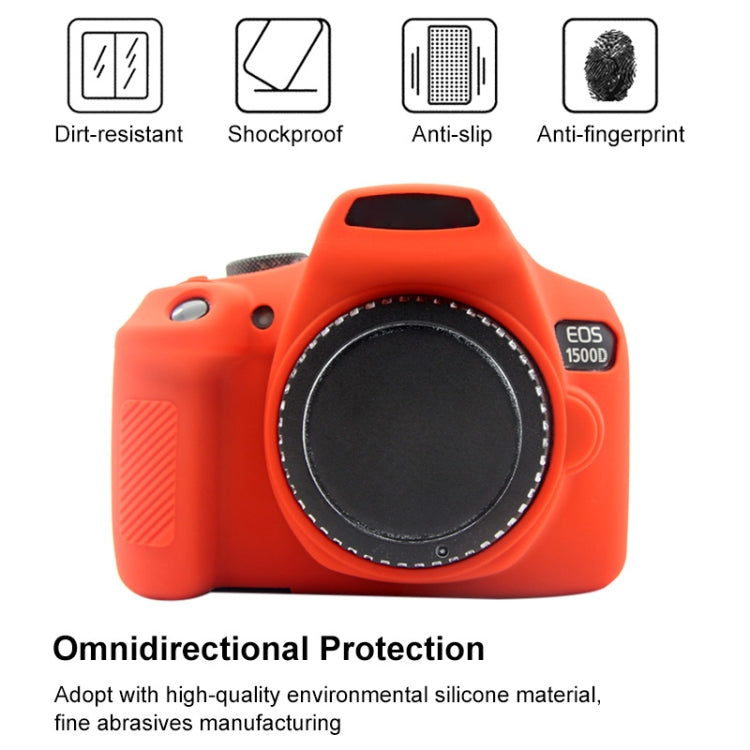 PULUZ Soft Silicone Protective Case for Canon EOS 1300D / 1500D(Red) - Protective Case by PULUZ | Online Shopping UK | buy2fix