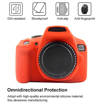 PULUZ Soft Silicone Protective Case for Canon EOS 1300D / 1500D(Red) - Protective Case by PULUZ | Online Shopping UK | buy2fix