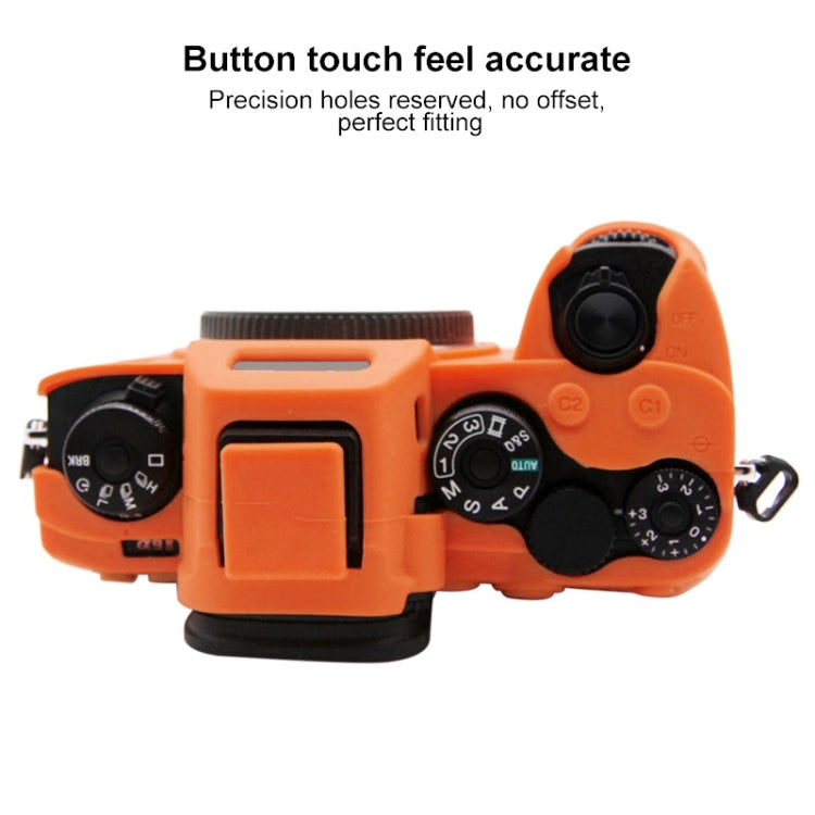 PULUZ Soft Silicone Protective Case for Sony ILCE-9M2/ Alpha 9 II / A92(Orange) - Camera Accessories by PULUZ | Online Shopping UK | buy2fix