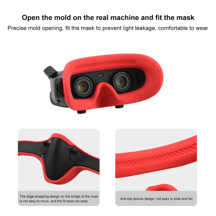 For DJI Avata Goggles 2 PULUZ Flying Eye Mask Silicone Protective Case(Red) - Cases & Bags by PULUZ | Online Shopping UK | buy2fix