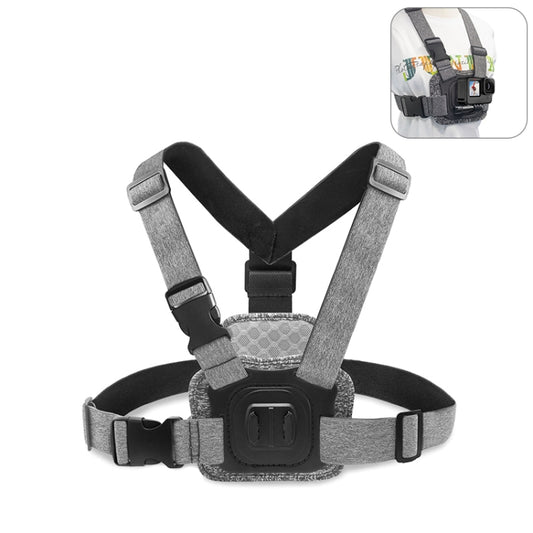 PULUZ Adjustable Body Mount Belt Chest Strap with J Hook Mount & Long Screw & Phone Clamp - Chest Belt by PULUZ | Online Shopping UK | buy2fix