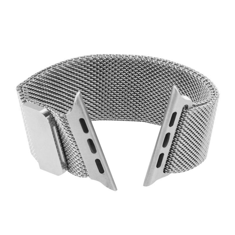 For Apple Watch 42mm Milanese Loop Magnetic Stainless Steel Watch Band(Silver) - Watch Bands by buy2fix | Online Shopping UK | buy2fix