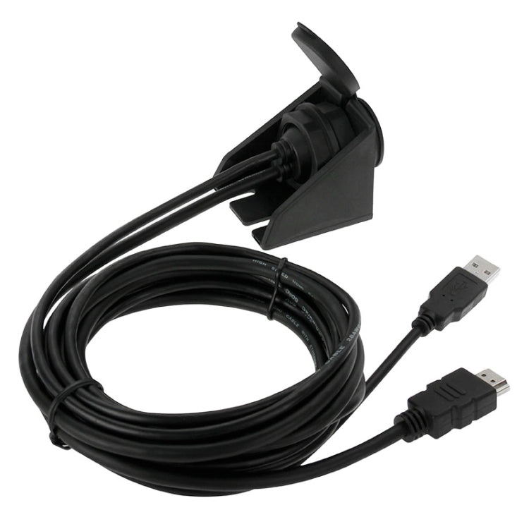 USB 2.0 & HDMI (Type-A) Male to Female Extension Cable, Length: 2m - In Car by buy2fix | Online Shopping UK | buy2fix