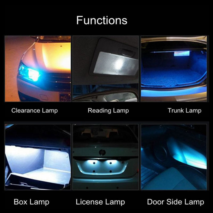 10 PCS T10 8 LED Car Signal Light Bulb(Green Light) - In Car by buy2fix | Online Shopping UK | buy2fix