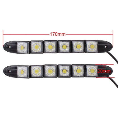 MZ 3W 2 PCS 160LM 6 LED SMD 5050 Flexible Snake LED Car Daytime Running Lights, DC 12V - In Car by buy2fix | Online Shopping UK | buy2fix