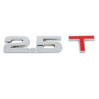 3D Universal Decal Chromed Metal 2.5T Car Emblem Badge Sticker Car Trailer Gas Displacement Identification, Size: 8.5x2.5 cm - 3D Metal Sticker by buy2fix | Online Shopping UK | buy2fix