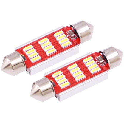 2 PCS 39mm 3.5W 180LM White Light 12 LED SMD 4014 CANBUS License Plate Reading Lights Car Light Bulb - Dome Lights by buy2fix | Online Shopping UK | buy2fix