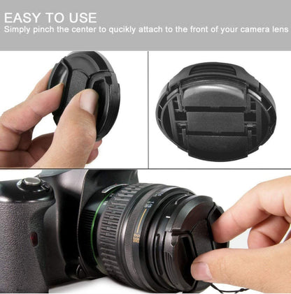 77mm Center Pinch Camera Lens Cap(Black) - Lens Cap by buy2fix | Online Shopping UK | buy2fix