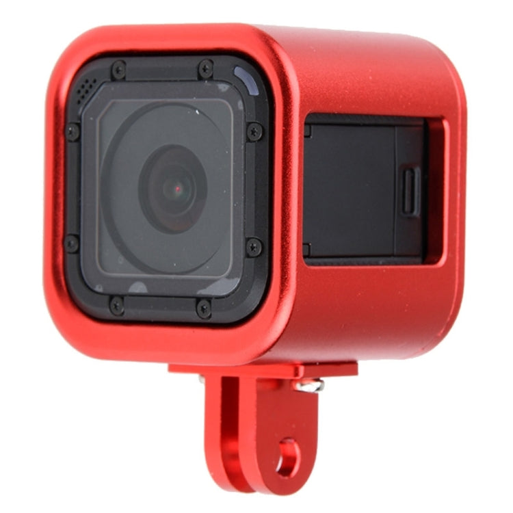 Housing Shell CNC Aluminum Alloy Protective Cage with Insurance Back Cover for GoPro HERO5 Session /HERO4 Session /HERO Session(Red) - DJI & GoPro Accessories by buy2fix | Online Shopping UK | buy2fix