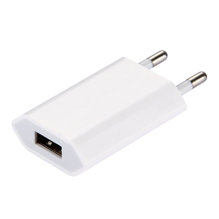 5V / 1A Single USB Port Charger Travel Charger, EU Plug(White) - Apple Accessories by buy2fix | Online Shopping UK | buy2fix