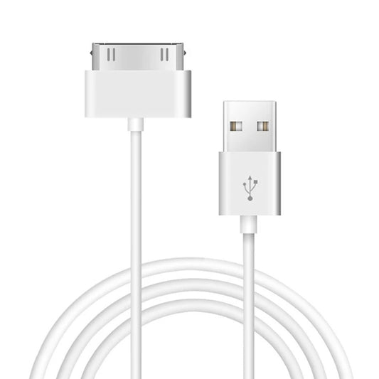 2m USB Double Sided Sync Data / Charging Cable For iPhone 4 & 4S / iPhone 3GS / 3G / iPad 3 / iPad 2 / iPad / iPod Touch(White) - Normal Style Cable by buy2fix | Online Shopping UK | buy2fix