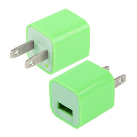 US Plug USB Charger(Green) - Apple Accessories by buy2fix | Online Shopping UK | buy2fix