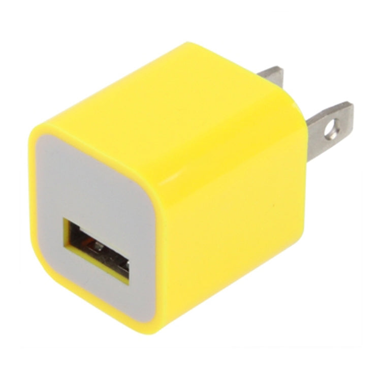 US Plug USB Charger(Yellow) - Apple Accessories by buy2fix | Online Shopping UK | buy2fix