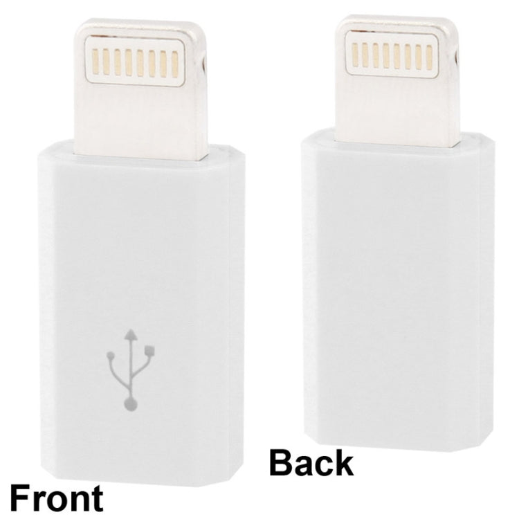 Micro 5 Pin USB to 8 Pin  Charge & Data Transfer Adapter(White) - Converter & Adapter by buy2fix | Online Shopping UK | buy2fix