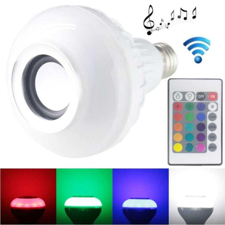 E27 RGB LED Light Lamps Speaker, Bluetooth, Support WiFi Phone Control, Adjustable Light, with Remote Control - Smart Light Bulbs by buy2fix | Online Shopping UK | buy2fix
