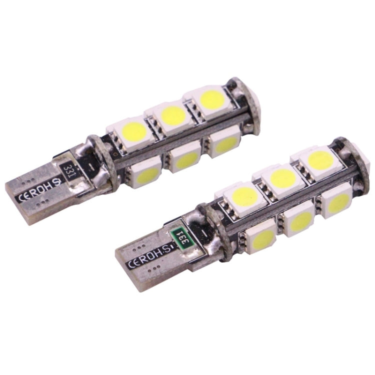 2 PCS T10 2.5W White 13 LED 5050 SMD CANBUS Car Signal Light Bulb - In Car by buy2fix | Online Shopping UK | buy2fix