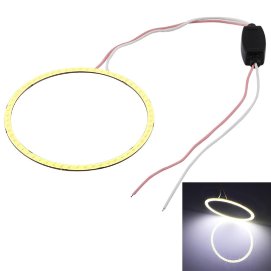 90mm 5W 180LM Angel Eyes Circles Car Headlight White Light COB LED Lights for Vehicles, DC 12-24V - In Car by buy2fix | Online Shopping UK | buy2fix