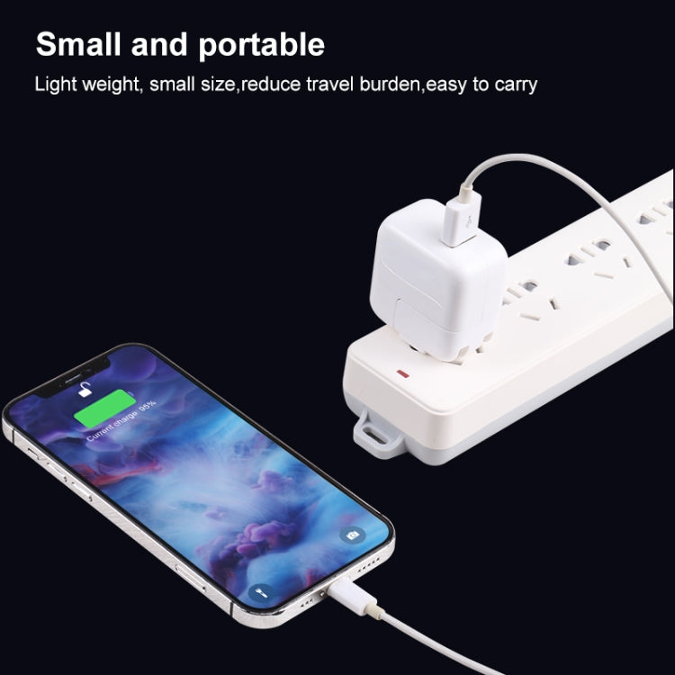 10W USB Charging Adapter with Foldable Plug, US Plug(White) - Apple Accessories by buy2fix | Online Shopping UK | buy2fix