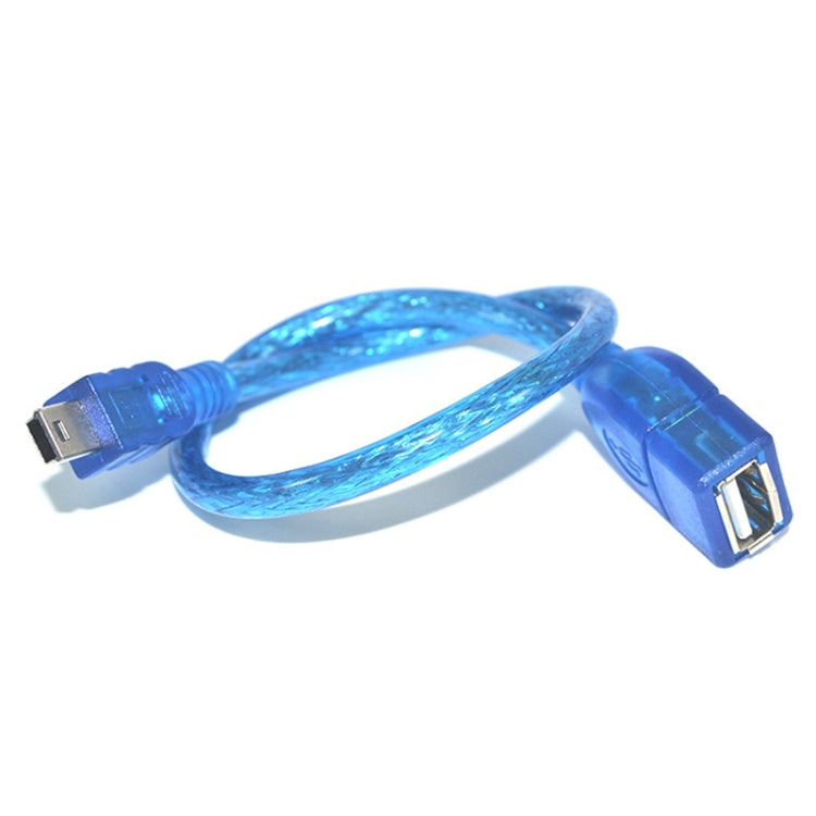 Mini 5-pin USB to USB 2.0 AF OTG Adapter Cable, Length: 22cm (Blue) - Computer & Networking by buy2fix | Online Shopping UK | buy2fix