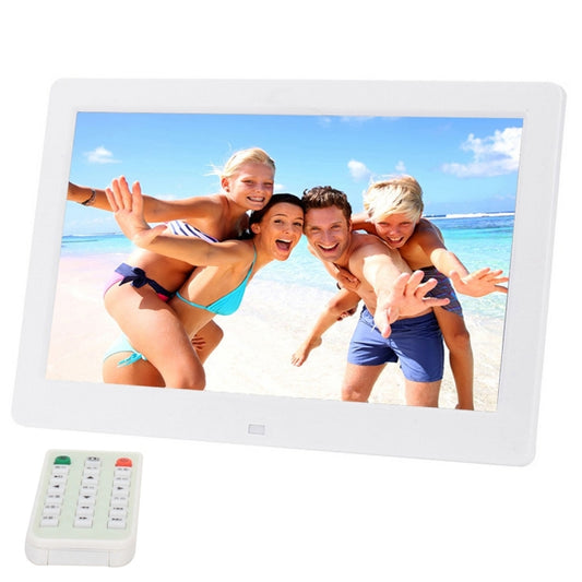 10.1 inch HD Wide Screen Digital Photo Frame with Holder & Remote Control, Allwinner E200, Alarm Clock / MP3 / MP4 / Movie Player(White) - Consumer Electronics by buy2fix | Online Shopping UK | buy2fix