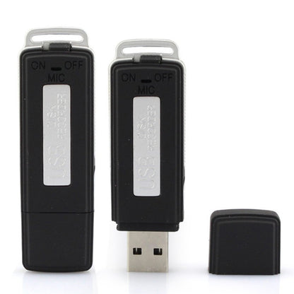 USB Voice Recorder + 8GB USB Flash Disk(Black) - Security by buy2fix | Online Shopping UK | buy2fix