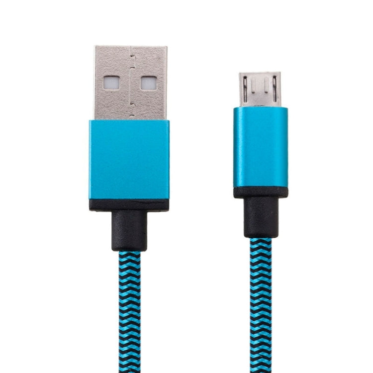 1m Woven Style Micro USB to USB 2.0 Data / Charger Cable, For Samsung, HTC, Sony, Lenovo, Huawei, and other Smartphones(Blue) - Micro USB Cable by buy2fix | Online Shopping UK | buy2fix