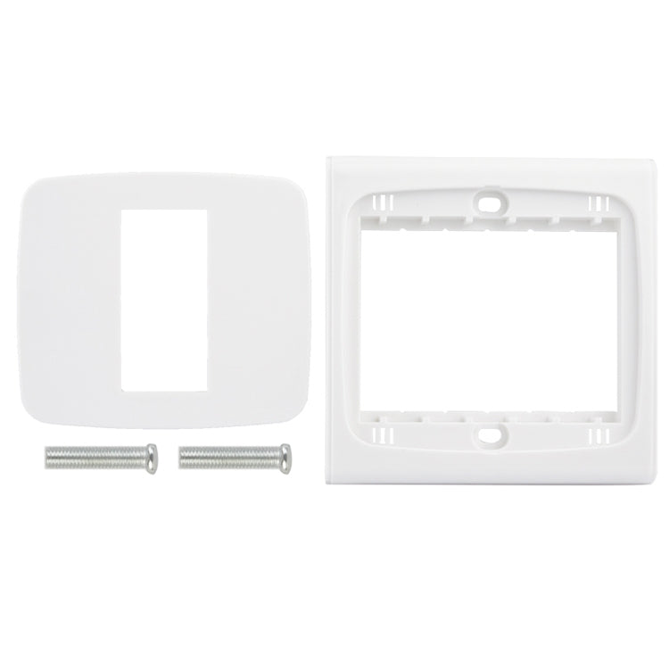 Wall Plate with Screw for Blank Inserts - 1 Hole, Use around the world(White) - Consumer Electronics by buy2fix | Online Shopping UK | buy2fix