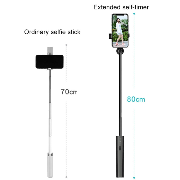 CYKE P9 Universal Stretchable Hidden One-piece Wireless Bluetooth Selfie Stick(Black) - Consumer Electronics by CYKE | Online Shopping UK | buy2fix