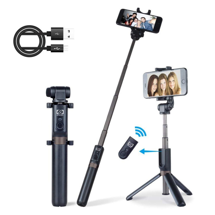 APEXEL APL-D3 Universal Live Broadcast Multifunctional Aluminum Alloy Bluetooth Selfie Stick with Tripod - Consumer Electronics by APEXEL | Online Shopping UK | buy2fix