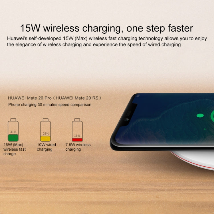 Huawei 15W Max Qi Standard Intelligent Fast Wireless Charger with 5A Cable and 10V / 4A Charging Plug(Black) - Apple Accessories by Huawei | Online Shopping UK | buy2fix