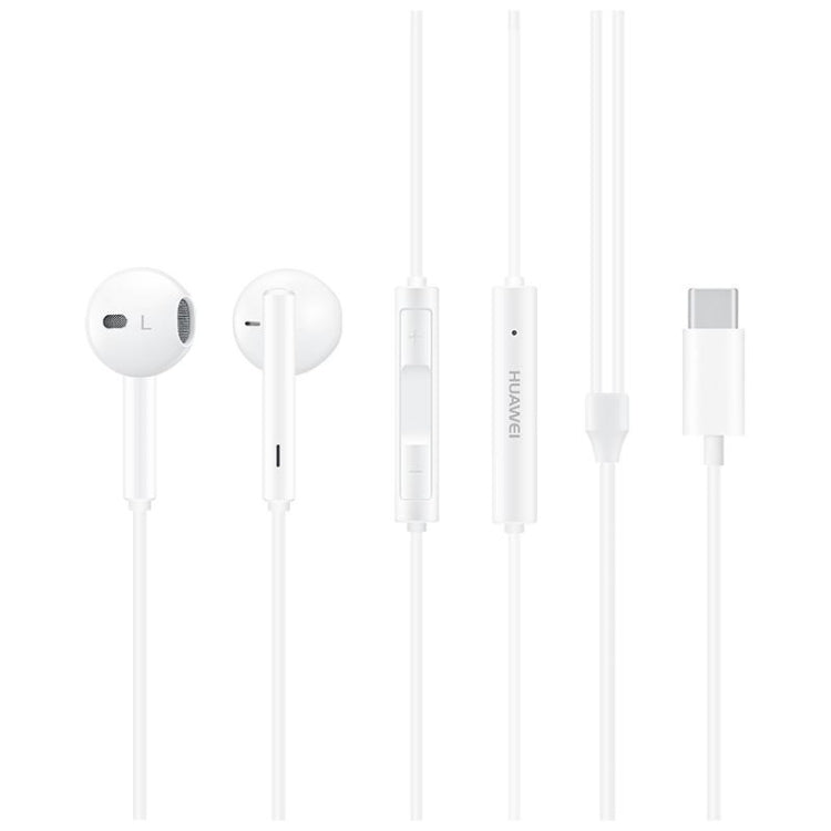 Original Huawei CM33 Type-C Headset Wire Control In-Ear Earphone with Mic, For Huawei P20 Series, Mate 10 Series(White) - Mobile Accessories by Huawei | Online Shopping UK | buy2fix