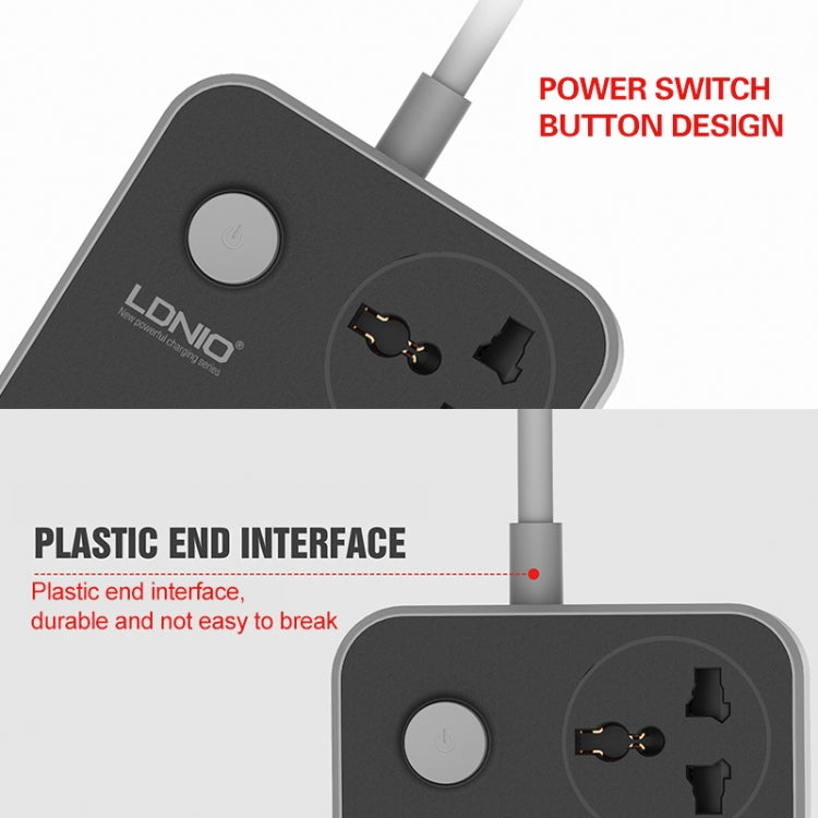 LDNIO SC3604 6 x USB Ports Multi-function Travel Home Office Socket, Cable Length: 2m, US Plug - Consumer Electronics by LDNIO | Online Shopping UK | buy2fix