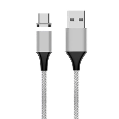 M11 5A USB to USB-C / Type-C Nylon Braided Magnetic Data Cable, Cable Length: 1m (Silver) - Mobile Accessories by buy2fix | Online Shopping UK | buy2fix