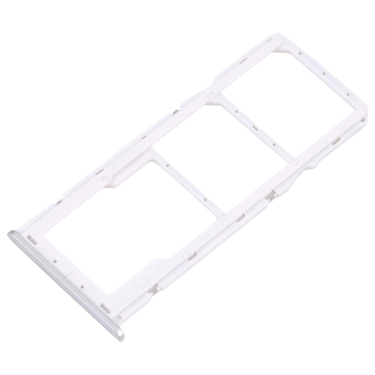 For Samsung Galaxy M42 5G SM-A436B Original SIM Card Tray + SIM Card Tray + Micro SD card tray (Silver) - Repair & Spare Parts by buy2fix | Online Shopping UK | buy2fix