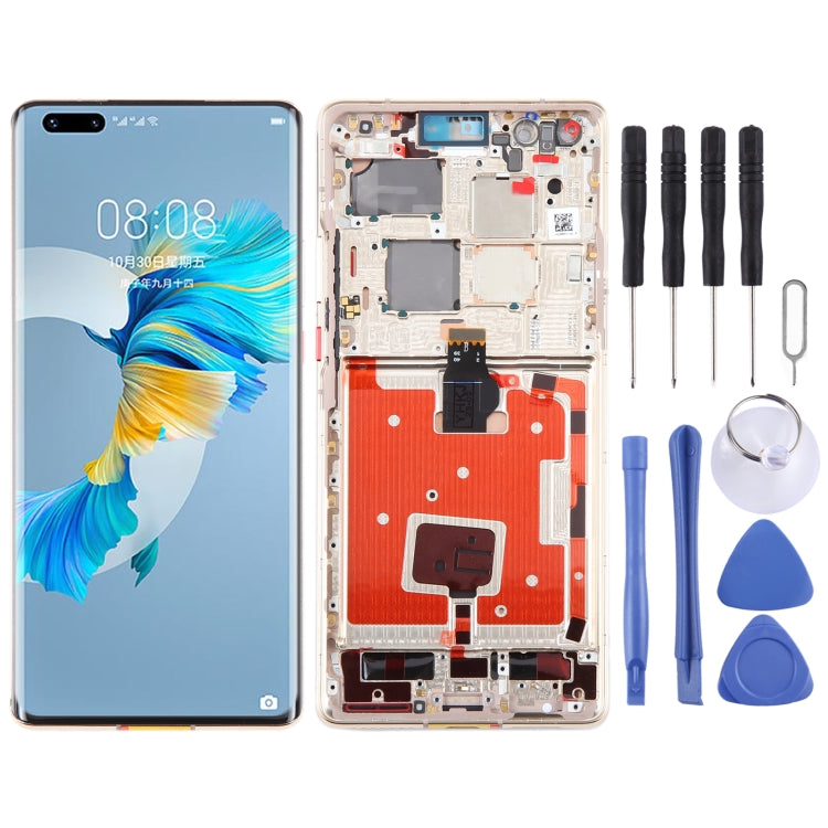 Original LCD Screen and Digitizer Full Assembly with Frame for Huawei Mate 40 Pro (Gold) -  by buy2fix | Online Shopping UK | buy2fix