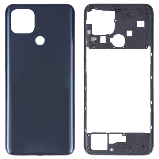 Battery Back Cover with Middle Frame for OPPO A15/A15S/A35(Black) - Repair & Spare Parts by buy2fix | Online Shopping UK | buy2fix