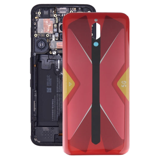 Battery Glass Back Cover for ZTE Nubia Red Magic 5G NX659J(Red) - Repair & Spare Parts by buy2fix | Online Shopping UK | buy2fix