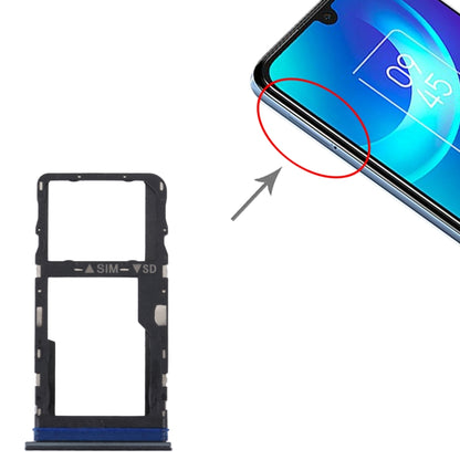 For TCL 30 / 30+ / 30 5G Original SIM Card Tray + Micro SD Card Tray (Black) - Repair & Spare Parts by buy2fix | Online Shopping UK | buy2fix