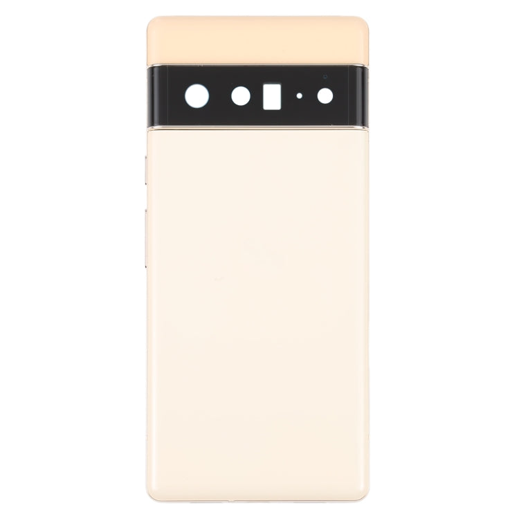 For Google Pixel 6 Pro Battery Back Cover with Middle Frame(Gold) - Repair & Spare Parts by buy2fix | Online Shopping UK | buy2fix