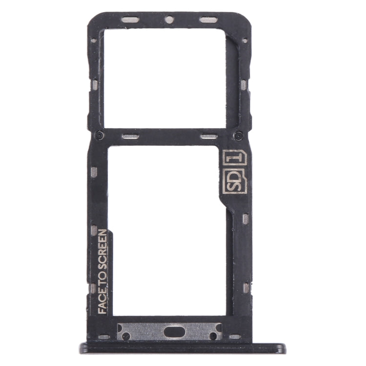 For Motorola Moto G7 Power SIM Card Tray + Micro SD Card Tray (Black) - Card Socket by buy2fix | Online Shopping UK | buy2fix