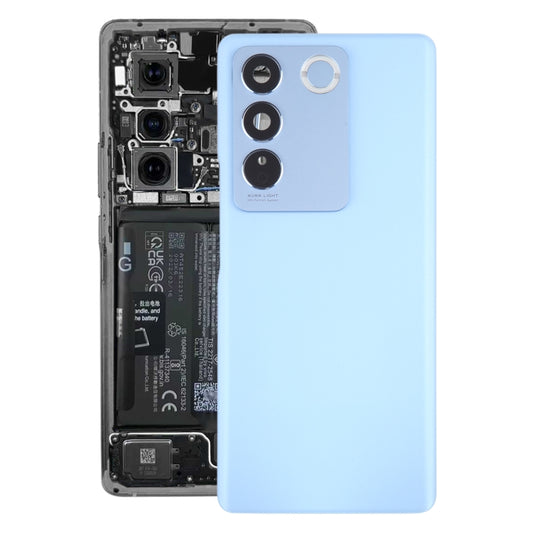 For vivo V27 / V27 Pro Original Battery Back Cover with Camera Lens Cover(Blue) - Back Cover by buy2fix | Online Shopping UK | buy2fix