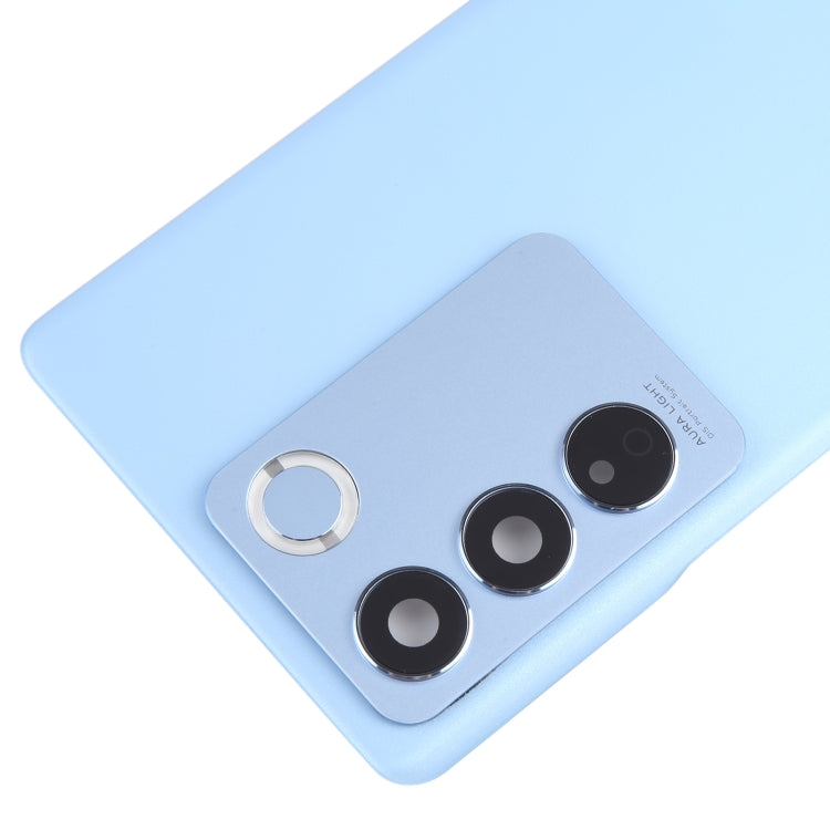 For vivo V27 / V27 Pro Original Battery Back Cover with Camera Lens Cover(Blue) - Back Cover by buy2fix | Online Shopping UK | buy2fix