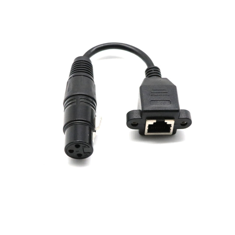 15cm XLR 3 Pin Female To RJ45 Female Network Connector Adapter Converter Cable - Consumer Electronics by buy2fix | Online Shopping UK | buy2fix