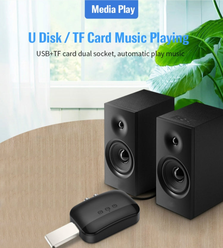 B20 NFC Bluetooth 5.0 Music Receiver Car Bluetooth Receiver, Support Hands-free Call & TF Vard & U Disk - Apple Accessories by buy2fix | Online Shopping UK | buy2fix
