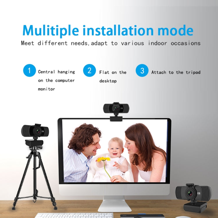 Richwell PC-06 Mini 360 Degrees Rotating 4.0 MP HD Auto Focus PC Webcam with Noise Reduction Microphone - HD Camera by Richwell | Online Shopping UK | buy2fix