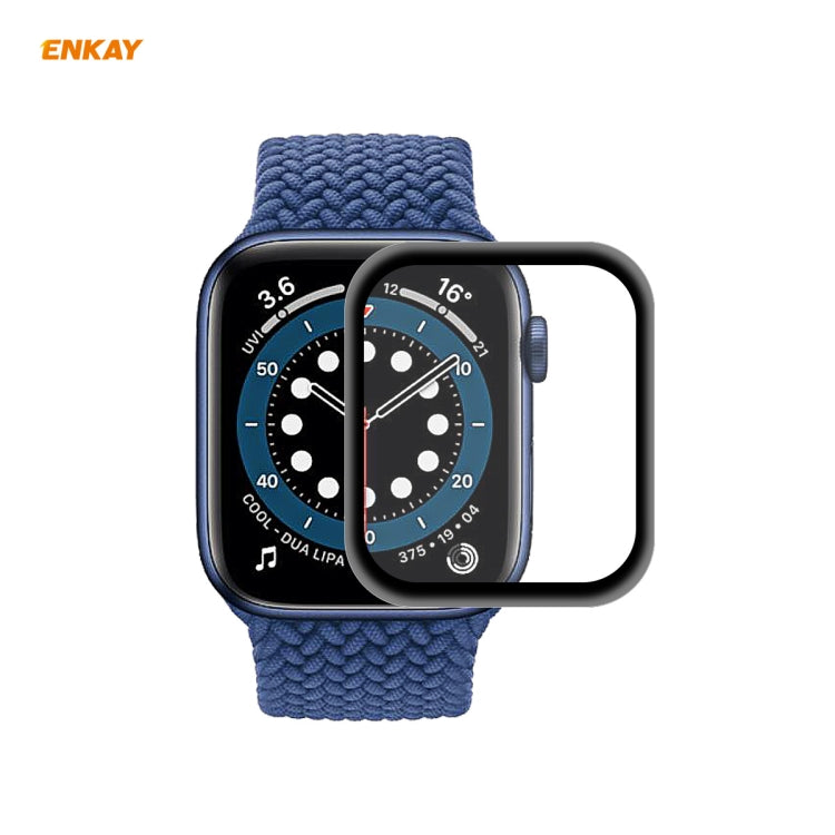 For Apple Watch 6/5/4/SE 40mm ENKAY Hat-Prince 0.2mm 9H Surface Hardness 3D Explosion-proof Aluminum Alloy Edge Full Screen Tempered Glass Screen Film - Watch Cases by ENKAY | Online Shopping UK | buy2fix